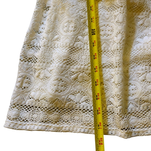 Love Reign Sleeveless Lace Lined Mini Dress Boho White Shabby Chic Women Small - Picture 8 of 11